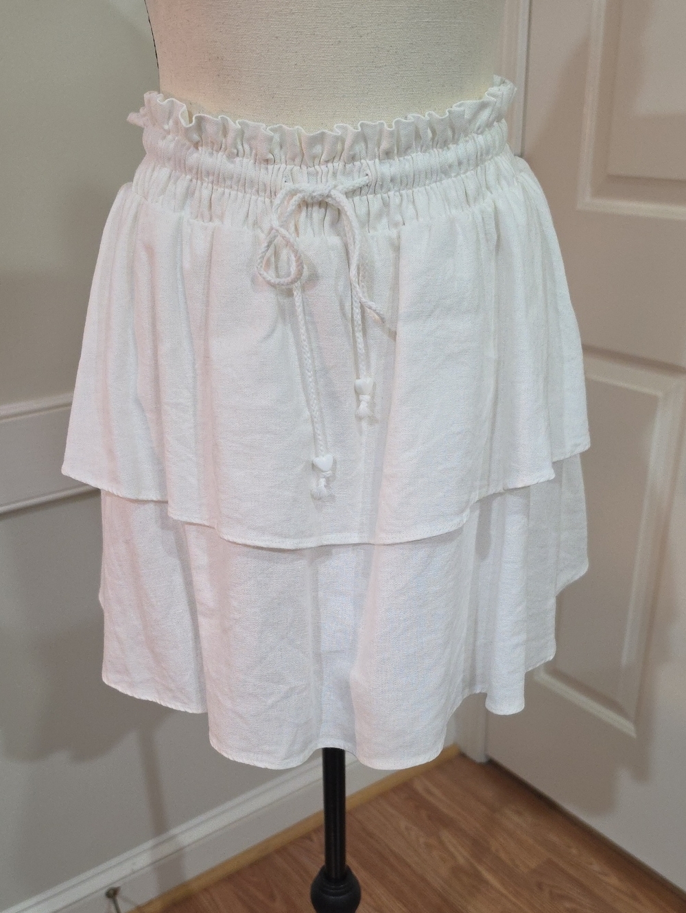 Stoney Clover Lane X Target High-Rise Ruffle Tiered Drawstring Mini Skirt-Size M